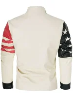 USA American Flag Leather Jacket