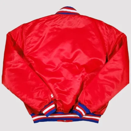 2025 Philadelphia 76ers Sixer Starter Red Satin Varsity Jacket on Clearance