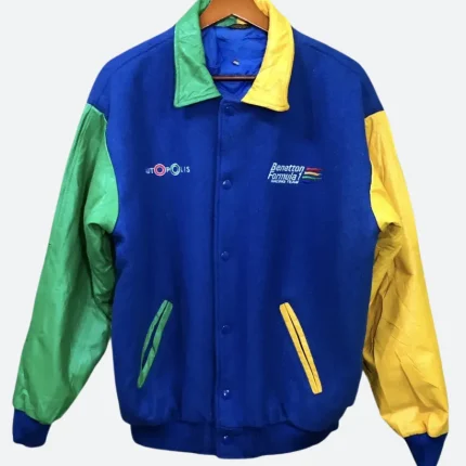 Hailey Bieber Benetton Formula 1 Bomber Jacket
