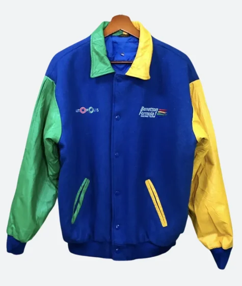 Hailey Bieber Benetton Formula 1 Bomber Jacket