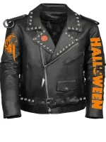 Halloween Black Leather Jacket