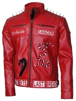 I Am Venomous Danger Poison Snake Studded Biker Jacket