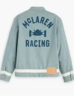 Levi's x McLaren Racing Light Sky Blue Cotton Jacket For Sale 