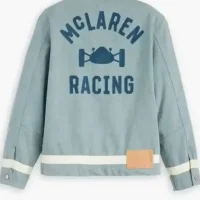Levi's x McLaren Racing Light Sky Blue Cotton Jacket For Sale 