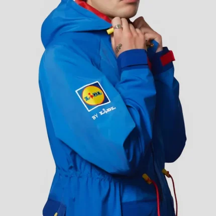 Liam Gallagher Lidl by Lidl Parka Blue Hooded Jacket