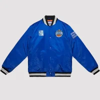 Men's Eastern Conference Mitchell & Ness Royal Hardwood Blue Satin Jacket