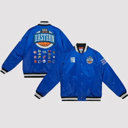 Men's Eastern Conference Mitchell & Ness Royal Hardwood Jacket