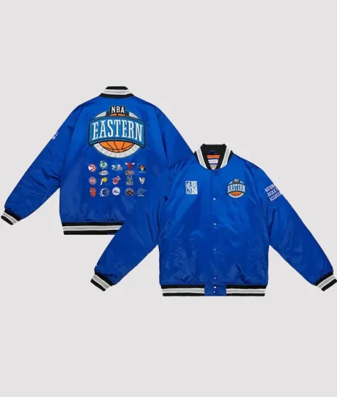 Men's Eastern Conference Mitchell & Ness Royal Hardwood Jacket