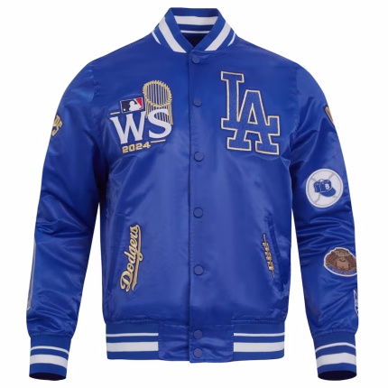 Men's Los Angeles Dodgers Pro Standard Blue 2024 World Series Champions Rib Satin Full-Snap Jacket