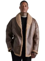 Men's Oversized Shearling Jacket
