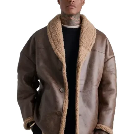 Men's Oversized Shearling Jacket