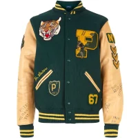 Polo Ralph Lauren Letterman Wool-Blend and Leather Jacket