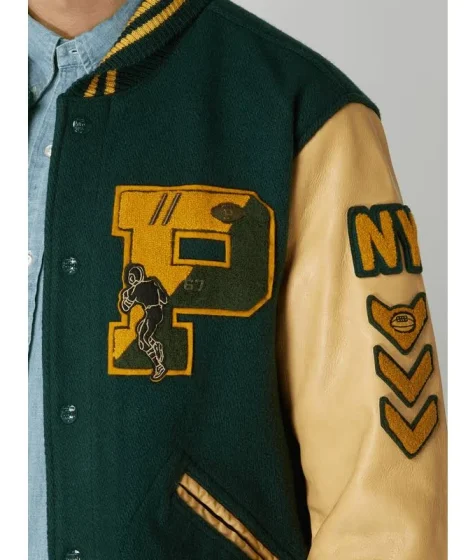 Polo Ralph Lauren Letterman Wool and Leather Jacket