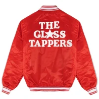 The Glass Tappers x Golf Wang Red Satin Bomber Jacket For Sale