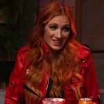 Becky Lynch WWE Raw Red Cropped Leather Jacket for sale