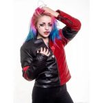Halloween Harley Quinn Leather Jacket For Sale