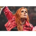 WWE Becky Lynch Cropped Leather Red Jacket