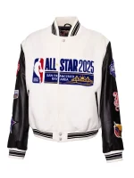 GSW NBA All Star 2025 white Wool Varsity Jacket