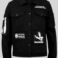 Halloween Michael Myers Black Denim Jacket