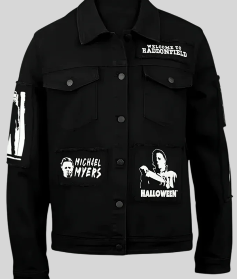 Halloween Michael Myers Black Denim Jacket