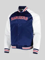 New York Rangers Primetime Raglan Satin Full Snap Jacket