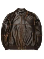 Pelle Pelle Brown Two Tone Leather Jacket for Sale