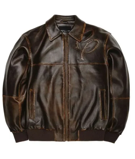 Pelle Pelle Brown Two Tone Leather Jacket for Sale