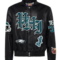 Philadelphia Eagles Full Leather Black Jacket