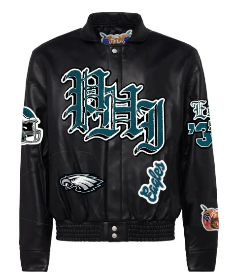 Philadelphia Eagles Full Leather Black Jacket