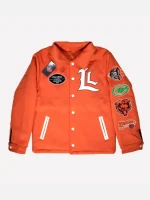 Chicago Bears Lyrical Lemonade x Orange Full-Snap Varsity Jacket