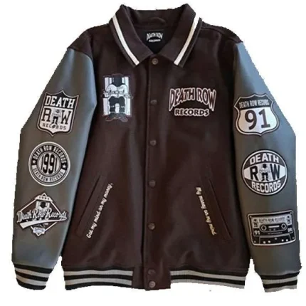 Death Row Records Black Varsity Jacket