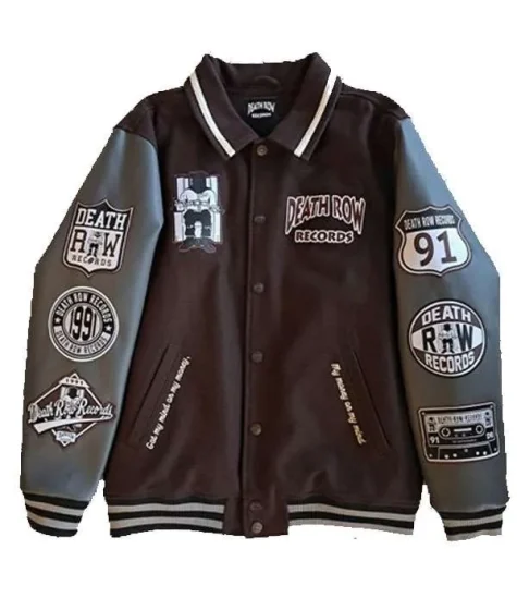 Death Row Records Black Varsity Jacket