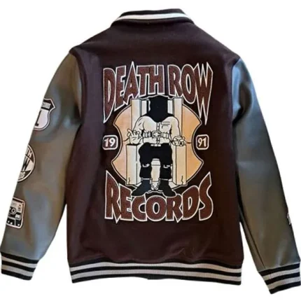 Death Row Records Black Varsity Jacket For Sale
