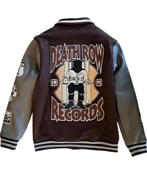 Death Row Records Black Varsity Jacket For Sale