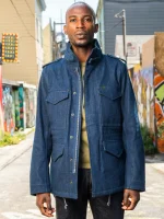Iron Heart 16oz Natural Indigo Selvedge Denim M65 Field Jacket