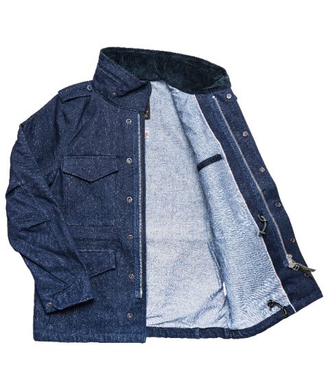 Iron Heart 16oz Natural Indigo Selvedge M65 Jacket
