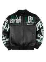 Pelle Pelle Philadelphia Eagles Super Bowl Champions Black Leather Jacket Fo Sale 