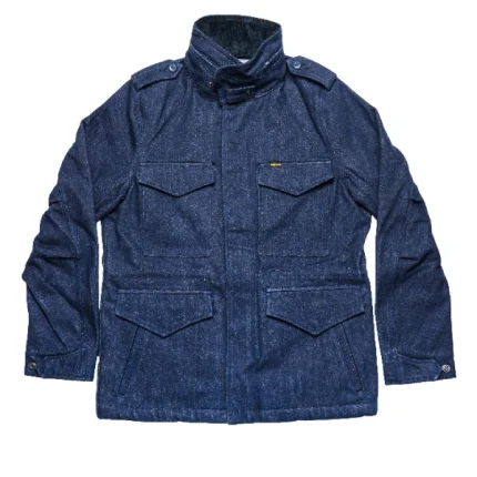 Self Edge Iron Heart M65 Field Denim Jacket Blue