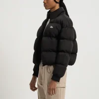 Stussy Graffiti Puffer Jacket in black