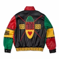 Jeff Hamilton Martin Lawrence MultiColor Leather Jacket On Sale 