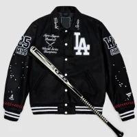 Los Angeles Dodgers Joshua Vides x Fanatics 2025 World Series Champions Full-Snap Varsity Jacket