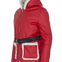 Red Santa Leather Christmas Jacket