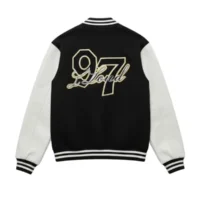 97 lloud White and Black Varsity Jacket for Sale