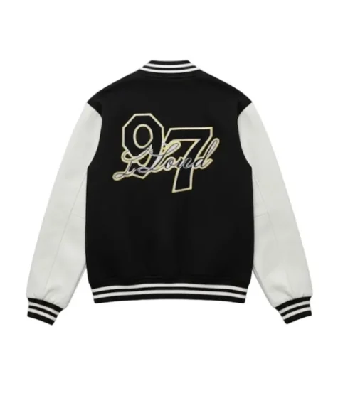 97 lloud White and Black Varsity Jacket for Sale