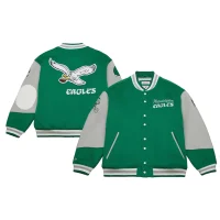 Philadelphia Eagles Mitchell & Ness Kelly Green Varsity Jacket for sale